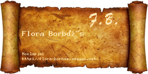 Flora Borbás névjegykártya